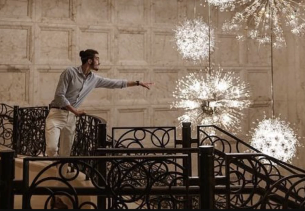 crystal chandelier in dining room